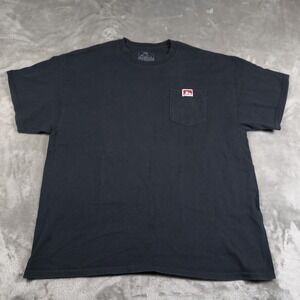 Ben Davis Shirt Mens XL Black Logo Short Sleeve Pocket Tee Crew Neck